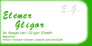 elemer gligor business card